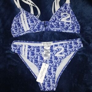Dior Blue and White Bikini